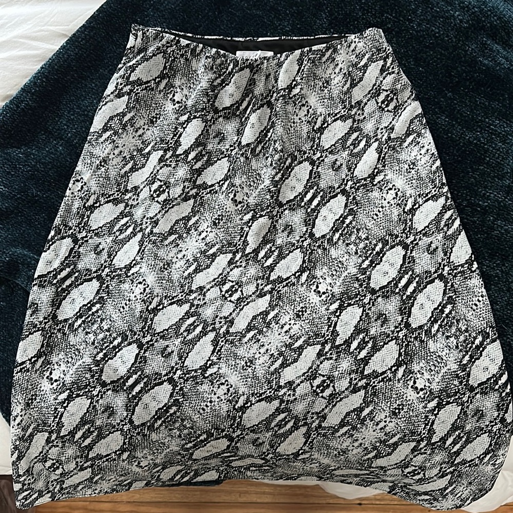 Snake print 90s bias skirt